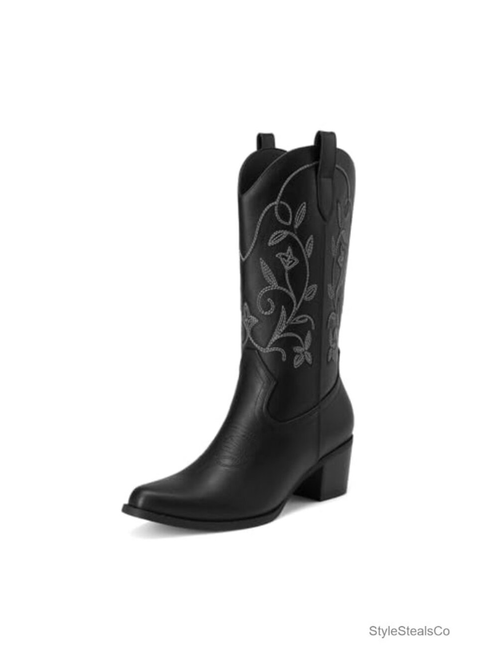 Western Mid Calf Cowboy Boots for Women Comfortable Everyday Wear